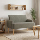 vidaXL Lovingseat met knoopge tuft Lichtgrijs 116 x 67 x 81 cm
