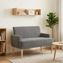 vidaXL Lovingseat met knoopge tuft Lichtgrijs 116 x 67 x 81 cm