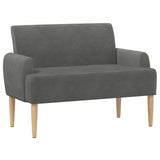 vidaXL Lovingseat met knoopge tuft Lichtgrijs 116 x 67 x 81 cm