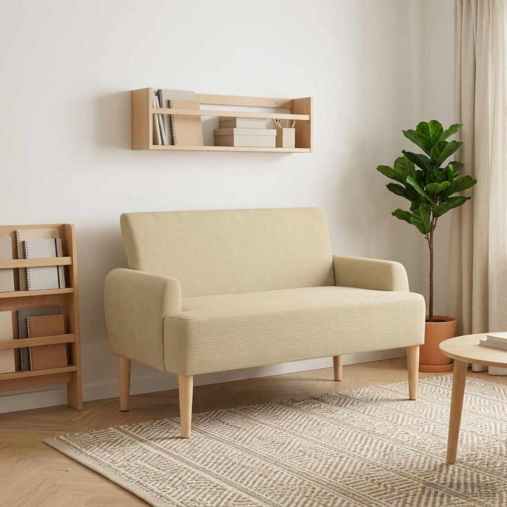 vidaXL Lovingseat met knoopge tuft Lichtgrijs 116 x 67 x 81 cm