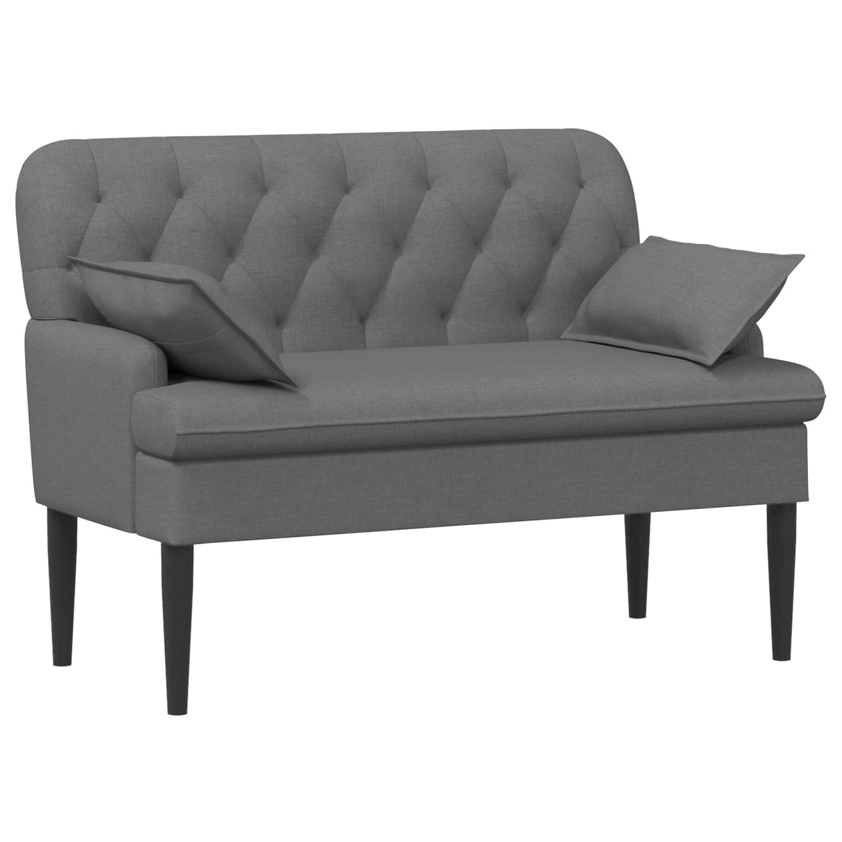 vidaXL Lovingseat met knoopge tuft Lichtgrijs 111 x 68 x 80 cm Stof
