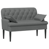 vidaXL Lovingseat met knoopge tuft Lichtgrijs 111 x 68 x 80 cm Stof
