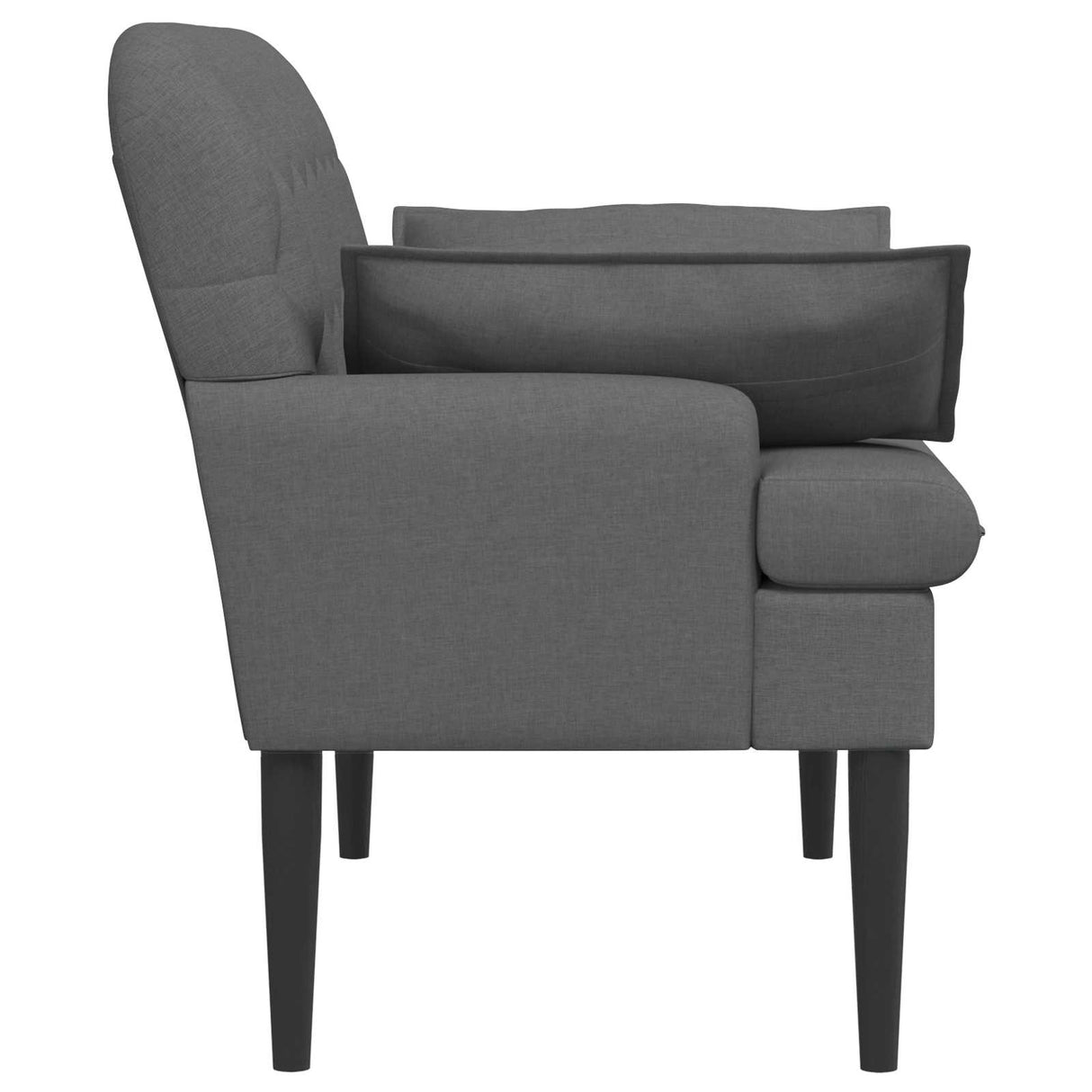 vidaXL Lovingseat met knoopge tuft Lichtgrijs 111 x 68 x 80 cm Stof