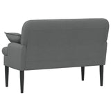 vidaXL Lovingseat met knoopge tuft Lichtgrijs 111 x 68 x 80 cm Stof