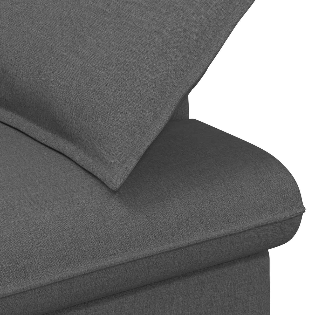 vidaXL Lovingseat met knoopge tuft Lichtgrijs 111 x 68 x 80 cm Stof