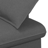 vidaXL Lovingseat met knoopge tuft Lichtgrijs 111 x 68 x 80 cm Stof