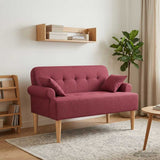 vidaXL Lovingseat met knoopge tuft Zwart 120 x 65 x 79 cm Stof