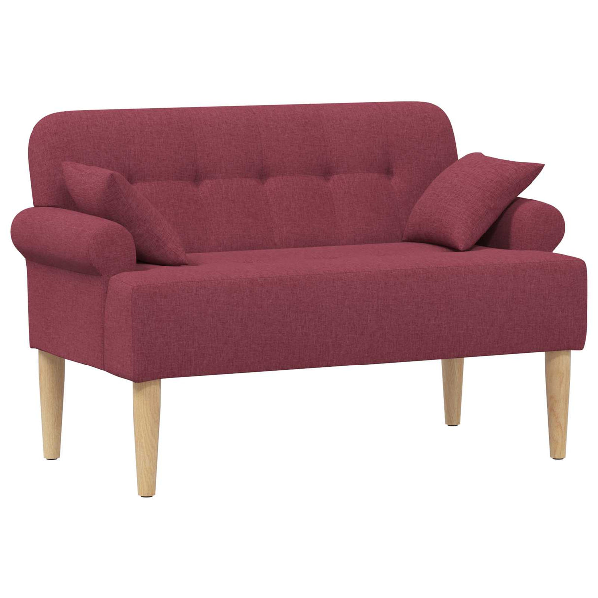 vidaXL Lovingseat met knoopge tuft Zwart 120 x 65 x 79 cm Stof