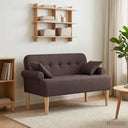 vidaXL Lovingseat met knoopge tuft Zwart 120 x 65 x 79 cm Stof
