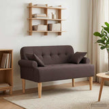 vidaXL Lovingseat met knoopge tuft Zwart 120 x 65 x 79 cm Stof