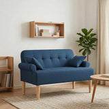 vidaXL Lovingseat met knoopge tuft Zwart 120 x 65 x 79 cm Stof