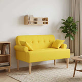 vidaXL Lovingseat met knoopge tuft Zwart 120 x 65 x 79 cm Stof