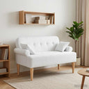 vidaXL Lovingseat met knoopge tuft Zwart 120 x 65 x 79 cm Stof