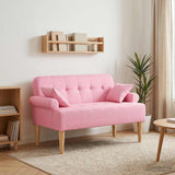 vidaXL Lovingseat met knoopge tuft Zwart 120 x 65 x 79 cm Stof