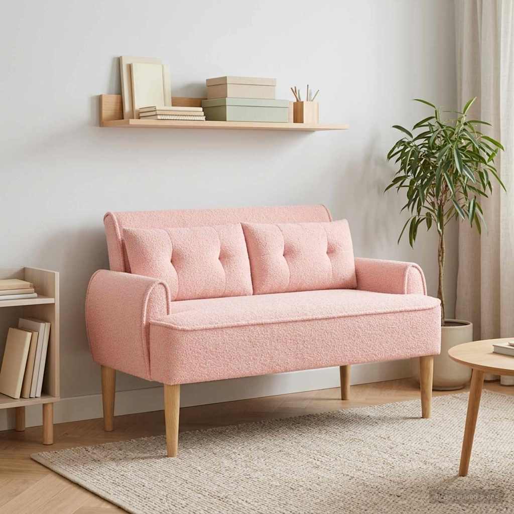 vidaXL Lovingseat met knoopge tuft Crèmekleurig 117 x 67 x 77 cm