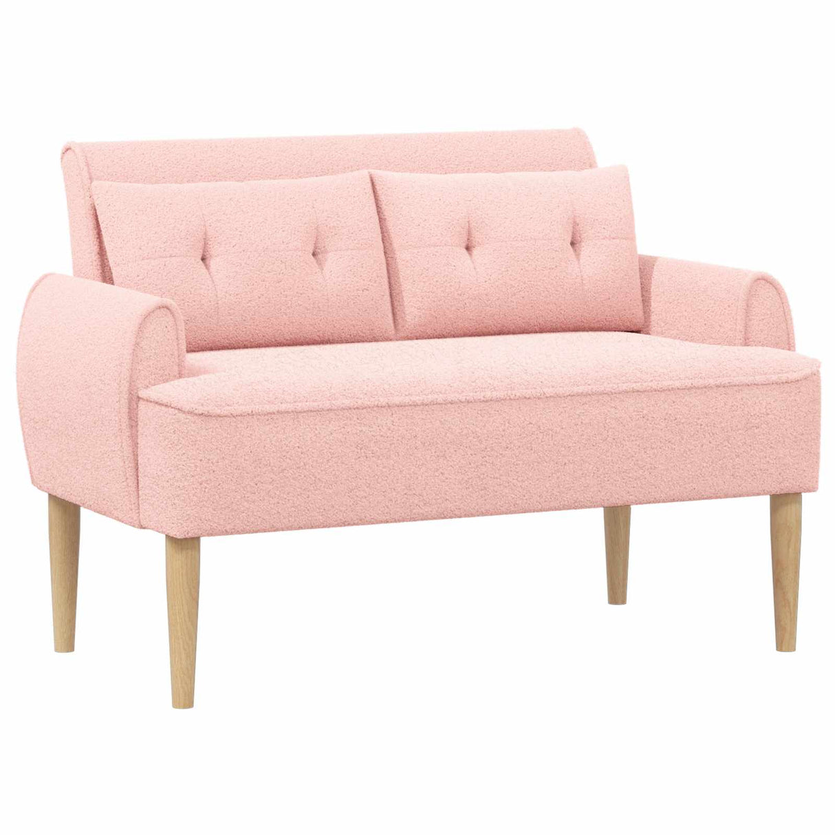 vidaXL Lovingseat met knoopge tuft Crèmekleurig 117 x 67 x 77 cm