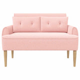 vidaXL Lovingseat met knoopge tuft Crèmekleurig 117 x 67 x 77 cm