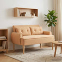 vidaXL Lovingseat met knoopge tuft Crèmekleurig 117 x 67 x 77 cm