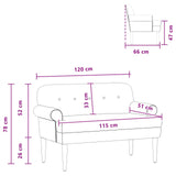 vidaXL Lovingseat met knoopge tuft Lichtgrijs 120 x 66 x 78 cm fluweel