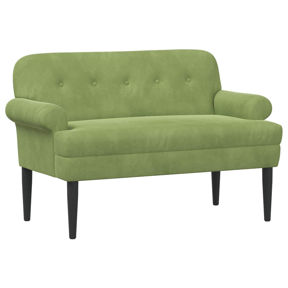 vidaXL Lovingseat met knoopge tuft Lichtgrijs 120 x 66 x 78 cm fluweel