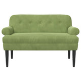 vidaXL Lovingseat met knoopge tuft Lichtgrijs 120 x 66 x 78 cm fluweel