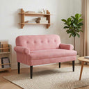 vidaXL Lovingseat met knoopge tuft Lichtgrijs 120 x 66 x 78 cm fluweel