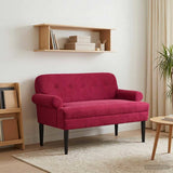 vidaXL Lovingseat met knoopge tuft Lichtgrijs 120 x 66 x 78 cm fluweel