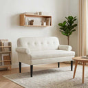 vidaXL Lovingseat met knoopge tuft Lichtgrijs 120 x 66 x 78 cm fluweel
