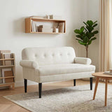 vidaXL Lovingseat met knoopge tuft Lichtgrijs 120 x 66 x 78 cm fluweel