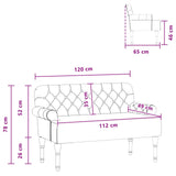 vidaXL Lovingseat met knoopge tuft Bruin 120 x 65 x 78 cm