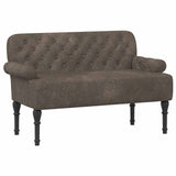 vidaXL Lovingseat met knoopge tuft Bruin 120 x 65 x 78 cm