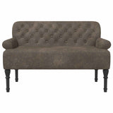 vidaXL Lovingseat met knoopge tuft Bruin 120 x 65 x 78 cm