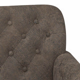 vidaXL Lovingseat met knoopge tuft Bruin 120 x 65 x 78 cm