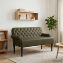vidaXL Lovingseat met knoopge tuft Bruin 120 x 65 x 78 cm