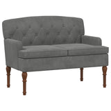 vidaXL Loveseat with Tufted Buttons Light Grey 111 x 65 x 79 cm Velvet
