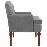 vidaXL Loveseat with Tufted Buttons Light Grey 111 x 65 x 79 cm Velvet