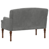 vidaXL Loveseat with Tufted Buttons Light Grey 111 x 65 x 79 cm Velvet
