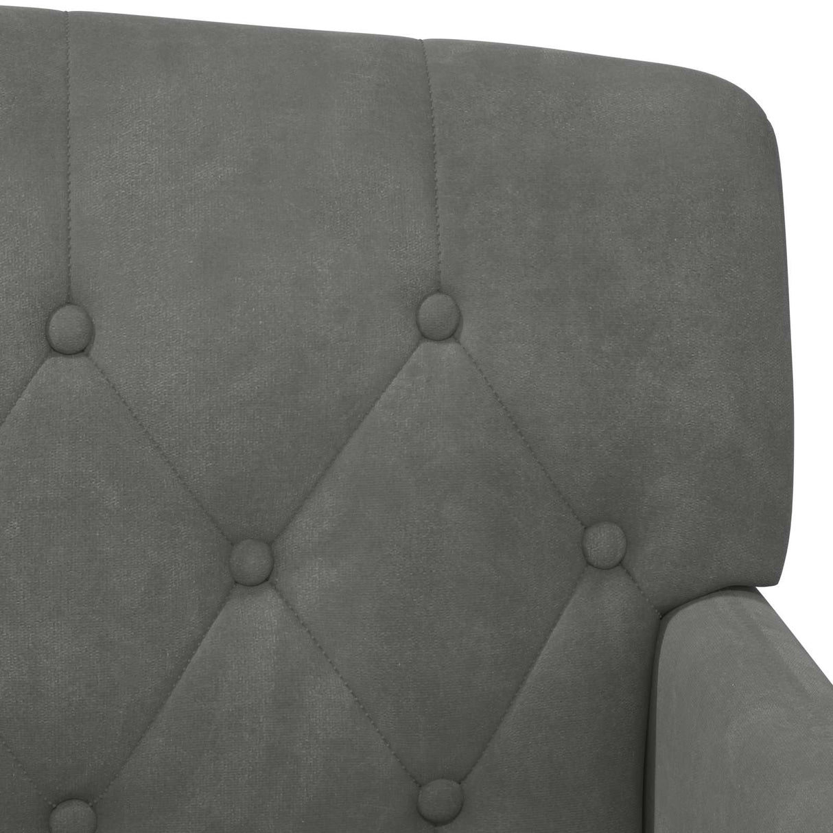 vidaXL Loveseat with Tufted Buttons Light Grey 111 x 65 x 79 cm Velvet