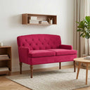 vidaXL Loveseat with Tufted Buttons Light Grey 111 x 65 x 79 cm Velvet