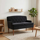 vidaXL Loveseat with Tufted Buttons Light Grey 111 x 65 x 79 cm Velvet