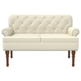 vidaXL Lovingseat met knoopge tuft Zwart 120 x 65 x 77 cm Kunstleer