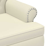 vidaXL Lovingseat met knoopge tuft Zwart 120 x 65 x 77 cm Kunstleer