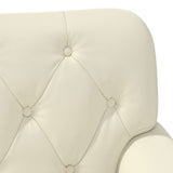 vidaXL Lovingseat met knoopge tuft Zwart 120 x 65 x 77 cm Kunstleer