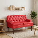 vidaXL Lovingseat met knoopge tuft Zwart 120 x 65 x 77 cm Kunstleer