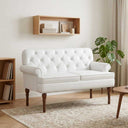 vidaXL Lovingseat met knoopge tuft Zwart 120 x 65 x 77 cm Kunstleer