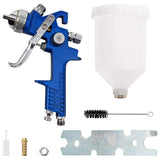 vidaXL HVLP verfspuitpistoolset met 600 ml beker 600 ml Blauw en Wit