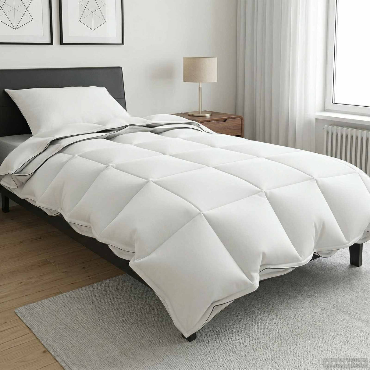 vidaXL Dekbed 135 x 200 cm 100% katoen Wit