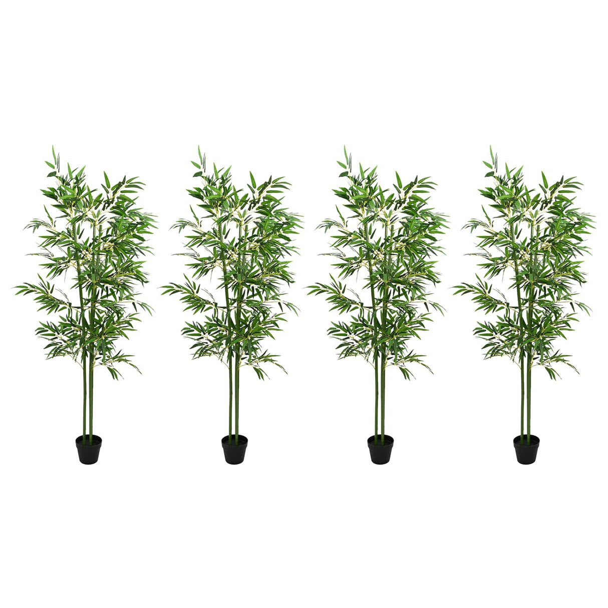 vidaXL Kunstmatige Bamboe Boom 4 pcs Groen 60 x 18 x 190 cm