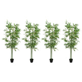 vidaXL Kunstmatige Bamboe Boom 4 pcs Groen 60 x 18 x 190 cm