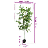 vidaXL Kunstmatige Bamboe Boom 4 pcs Groen 60 x 18 x 190 cm